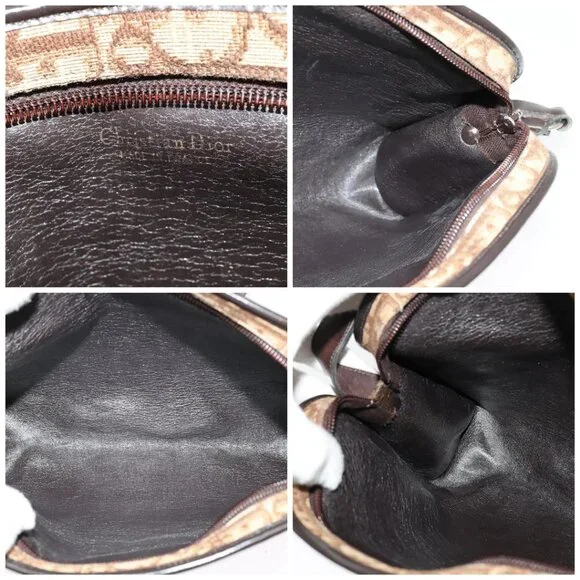 Christian Dior Trotter Canvas Shoulder Bag Brown Gold Auth 141785 - Picture 15 of 16
